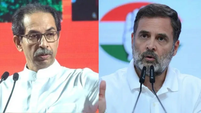 उद्धव ठाकरे आणि राहुल गांधी 