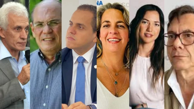 De izquierda a derecha: Fernando Martínez Mottola, Omar González, Pedro Urruchurtu, Magallí Meda, Claudia Macero y Humberto Villalobos.
