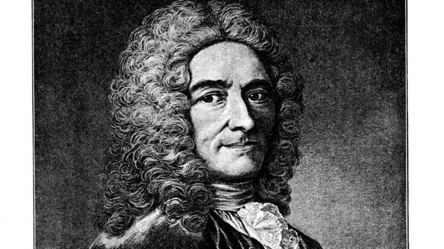 Voltaire'in portresi (François-Marie Arouet) Fransız Aydınlanma dönemi yazarı, tarihçi ve filozof