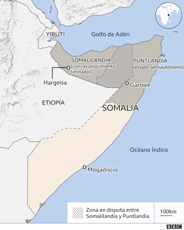 Mapa Somalilandia