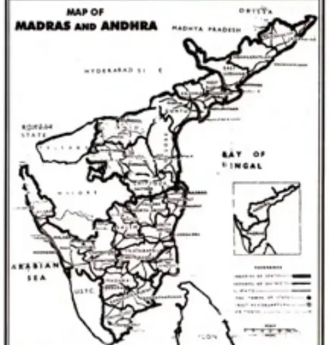 మద్రాస్, ఆంధ్రా కలిసి ఉన్న మ్యాపు