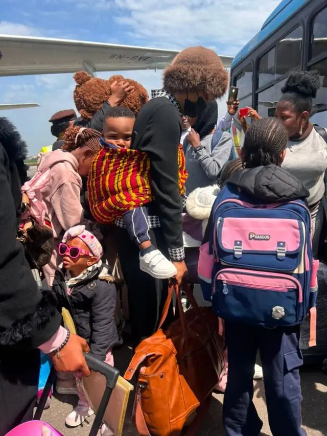 Nigerians arriving from South Africa