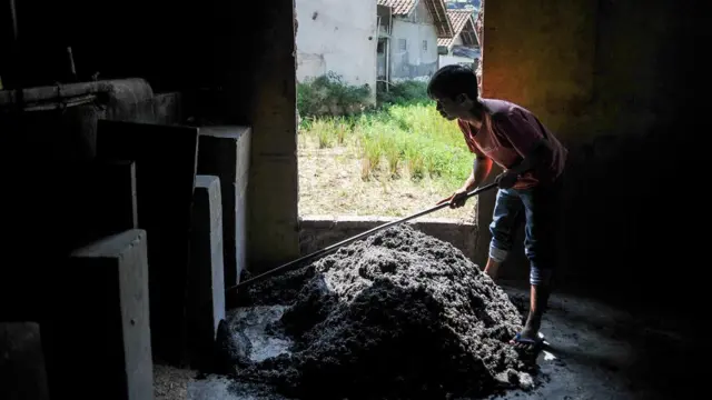 Setiap harinya, tempat pengolahan itu menerima limbah dari sembilan pabrik tahu yang ada di wilayah tersebut.