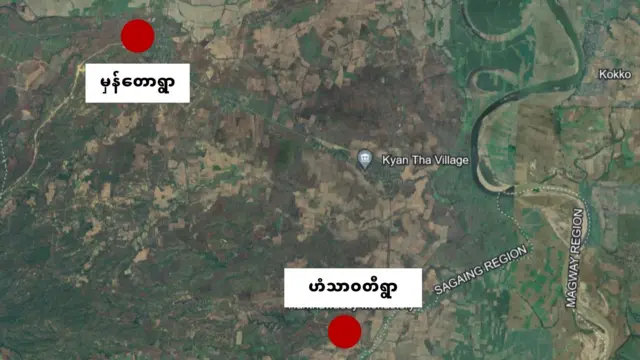 ခြုံခိုတိုက်ခိုက်ခံရတဲ့နေရာပြမြေပုံ