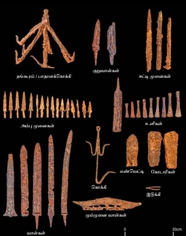 ਅਦੀਚਨੱਲੁਰ ਪੁਰਾਤੱਤਵ ਸਥਾਨ ਤੋਂ ਲੋਹੇ ਦੀਆਂ ਵਸਤੂਆਂ ਮਿਲੀਆਂ