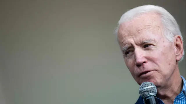 Joe Biden speaks during a rally in Conway, South Carolina