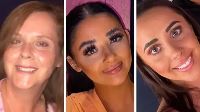 ከግራ ወደ ቀኝ የሉዊስ እናት ሉዊስ እና እህቷ ሃና