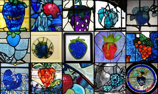 изображение голубой клубники