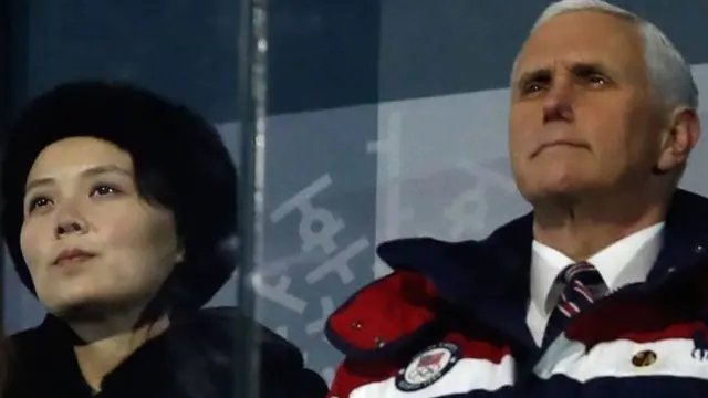 Кошмо Штаттарынын вице-президенти Майк Пенс, Ким Ё Чжон