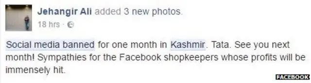 कश्मीर, सोशल मीडिया
