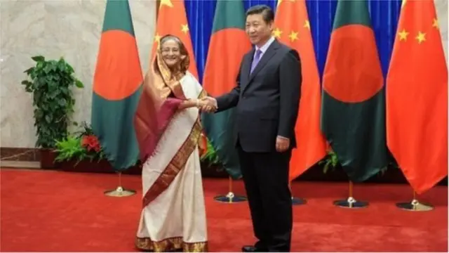 शेख़ हसीना और शी जिनपिंग
