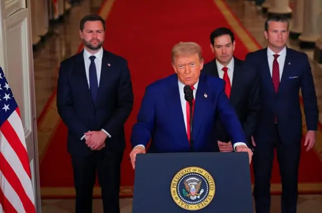 
Donald Trump alitangaza Juni 21 kwamba Marekani ilishambulia vituo vya nyuklia vya Iran.