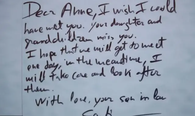 ग्रेस नाथन के पति की ओर से अपनी सास के लिए लिखा संदेश, जो विमान में सवार थीं