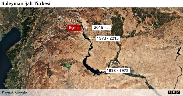 Süleyman Şah türbesi son olarak 2015'te Eşme'ye taşınmıştı. Türbenin eski yeri olan Menbiç'teki Karakozak Köyü'ne taşınması da ateşkes anlaşmasıyla gündeme gelmişti. 