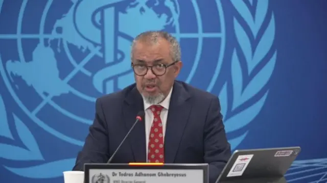 El director general de la OMS, Tedros Ghebreyesus.