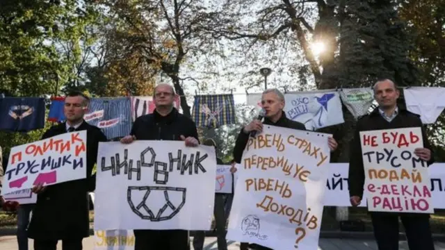 Активісти-антикорупціонери на мітингу