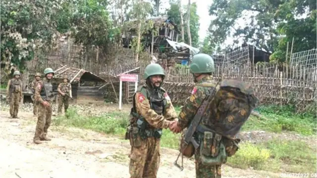 ၂၀၂၂ ခုနှစ်တုန်းက ဥကရစ်ထခြေကုပ်စခန်းကို ခုခံကာကွယ်ခဲ့တယ်လို့ မြန်မာစစ်တပ်ထုတ်ပြန်ထားတဲ့ပုံ (ပုံဟောင်း)