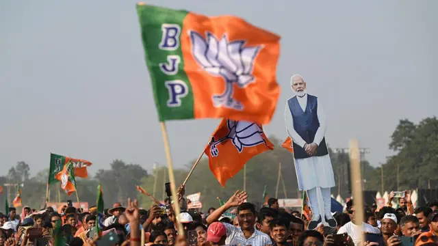 पश्चिम बंगाल में प्रधानमंत्री मोदी की रैली की एक तस्वीर.