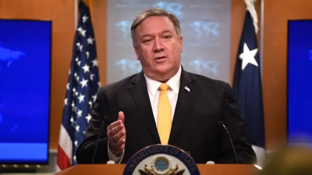 El secretario de Estado de EE.UU., Mike Pompeo, el 1 de febrero de 2019