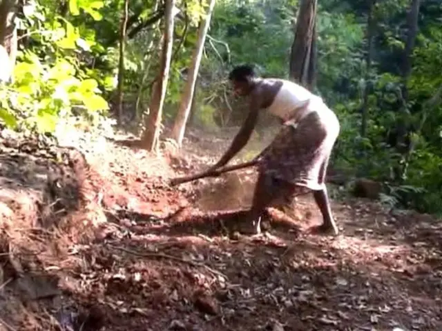 રસ્તો બનાવવાના કામમાં વ્યસ્ત જલંધર નાયક