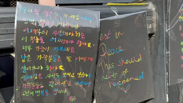 notes near the scene