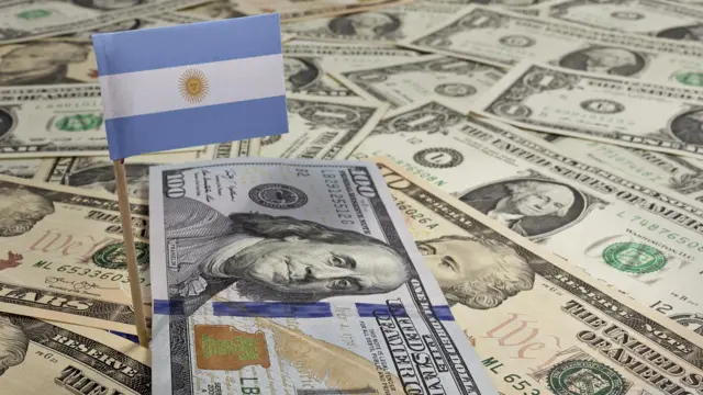 আর্জেন্টিনার পতাকা ও ডলার