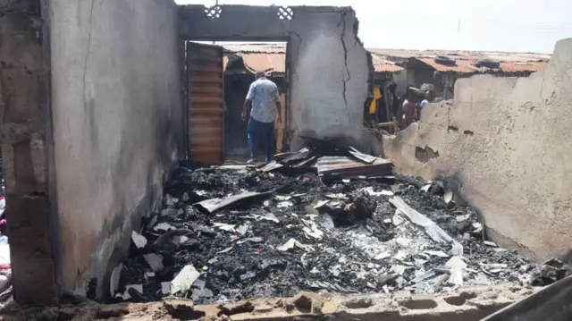 Aworan ìjàmbá iná ṣẹlẹ̀ l'Ọ́jà tuntun n'Ilorin