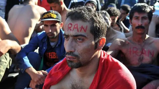 Ирански мигрант на граници Србије и Македоније