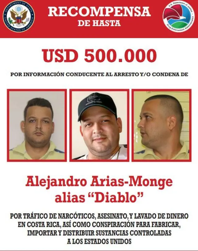 Cartel de se busca de alias "Diablo"