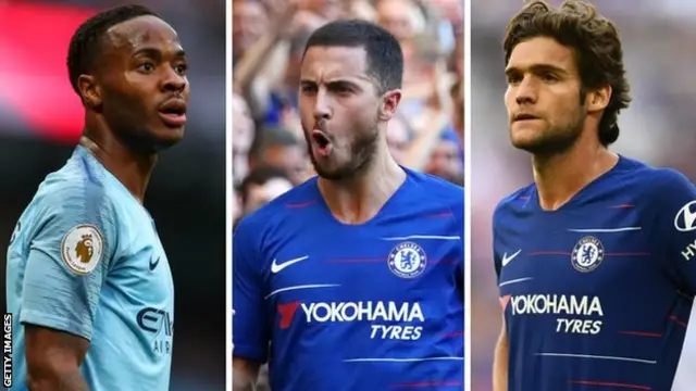 ራሂም ስተርሊንግ፤ ኤደን ሃዛርድ፤ ማርኮስ አሎንሶ