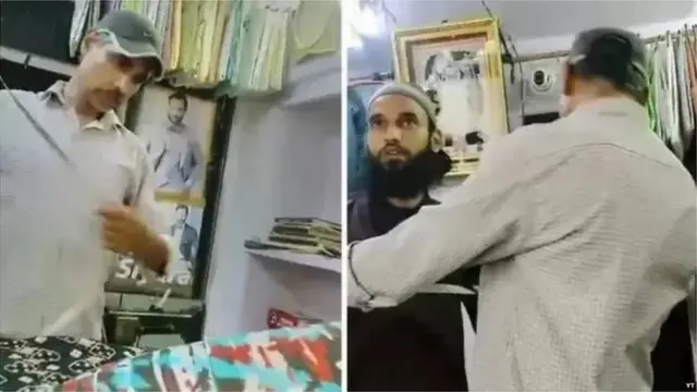 કપડાનું માપ લેતા કનૈયાલાલ