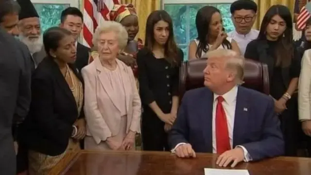 হোয়াইট হাইজে প্রেসিডেন্ট ট্রাম্পের সাথে কথা বলছেন প্রিয়া সাহা