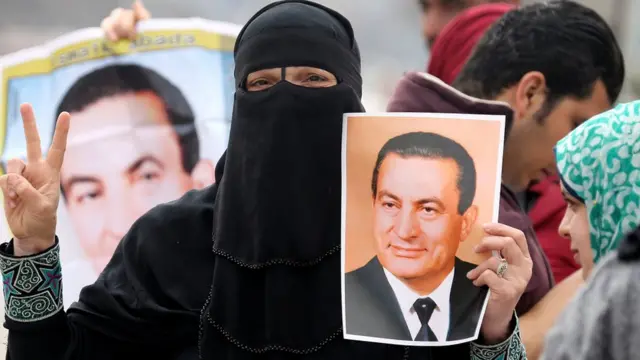 تظاهرات طرفداران مبارک