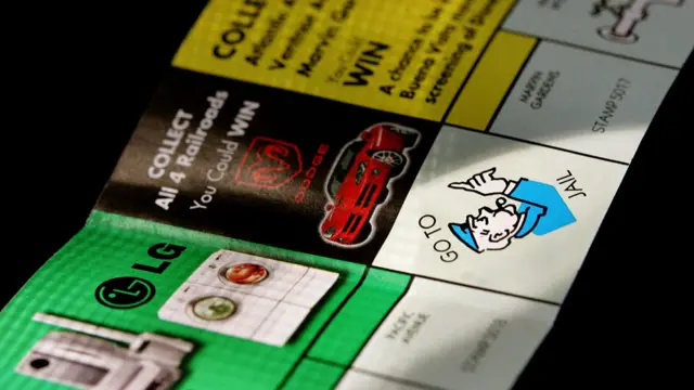 El tablero del McDonald's Monopoly en 2005.