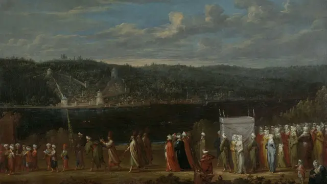 18ویں صدی میں سلطنت عثمانیہ میں ایک شادی کی تصویر