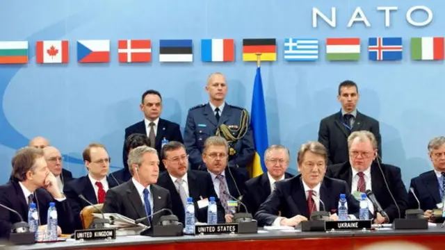 Віктор Ющенко на саміті НАТО, 2005 рік