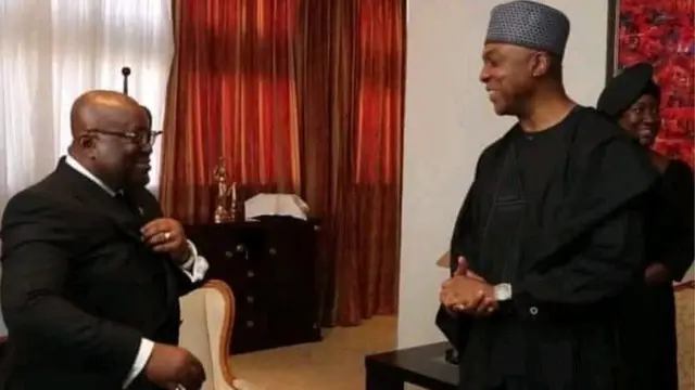 Ghana president Nana Akufo-Addo and Nigeria senate president, Bukola Saraki