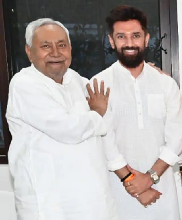 नीतीश कुमार और चिराग पासवान