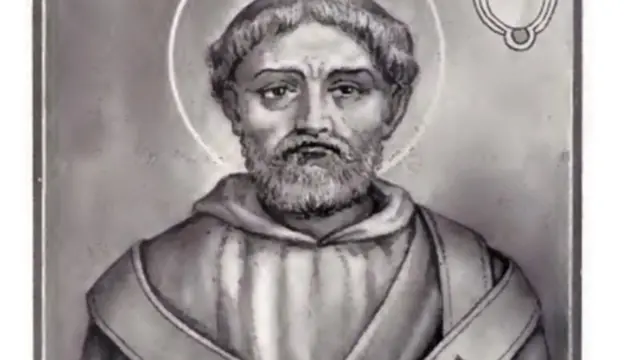 Papa Vitor, que era nascido na Tunísia, em ilustração de domínio público, de autoria desconhecida, publicada pela primeira vez em 1842