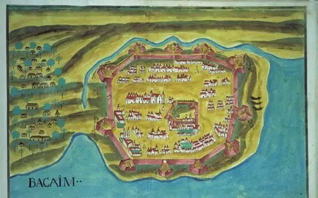 વસઈ કિલ્લાનો નકશો