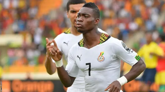 Christian Atsu mu kibuga muri CAN yo mu 2015