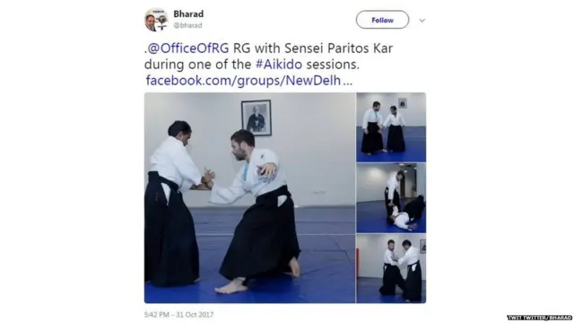 2013-14 या वर्षात राहुल यांनी आयकिडोमध्ये ब्लॅक बेल्ट मिळवला असल्याचं डॉ. थिंड सांगतात.