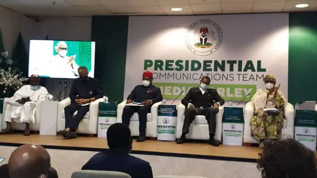 Presidential communication team press conference