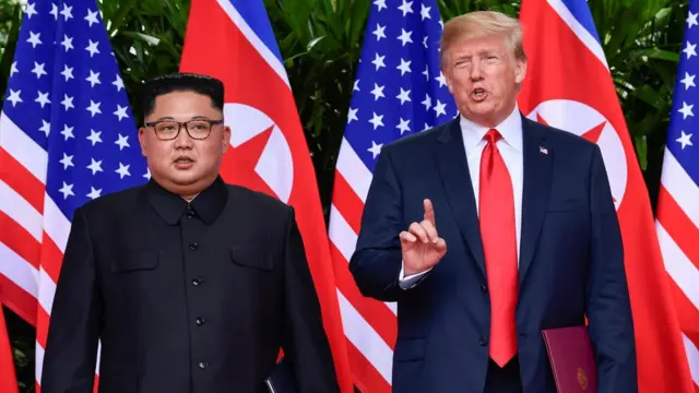 Ким Чен Ын и Дональд Трамп