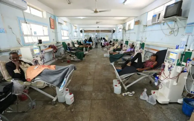 Hudeyda'da bir hastanede yatanlar