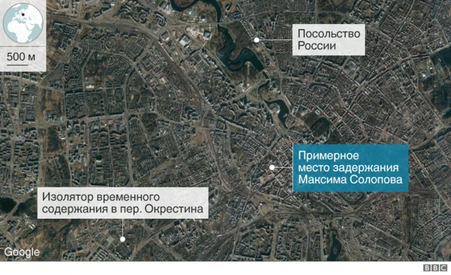 Изолятор на Окрестина. Карта