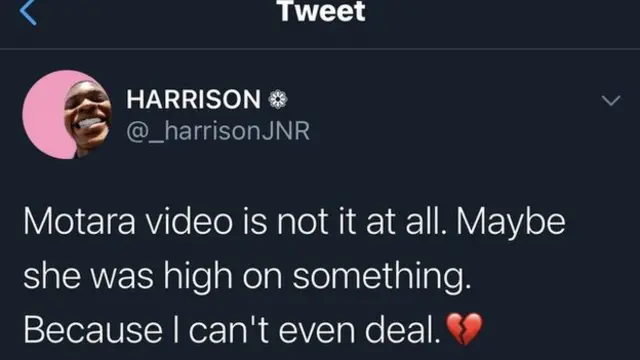 Harrison tweet
