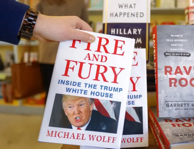 美国佐治亚州一家书店在1月5日开始出售引起争议的沃尔夫新书《火与怒：特朗普白宫内幕》。