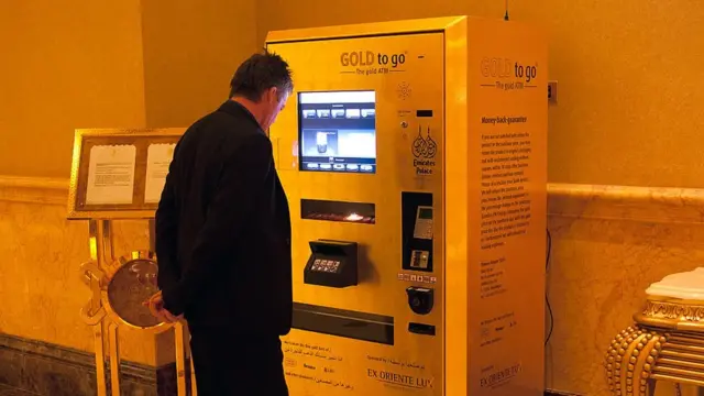 máquina expendedora de lingotes de oro