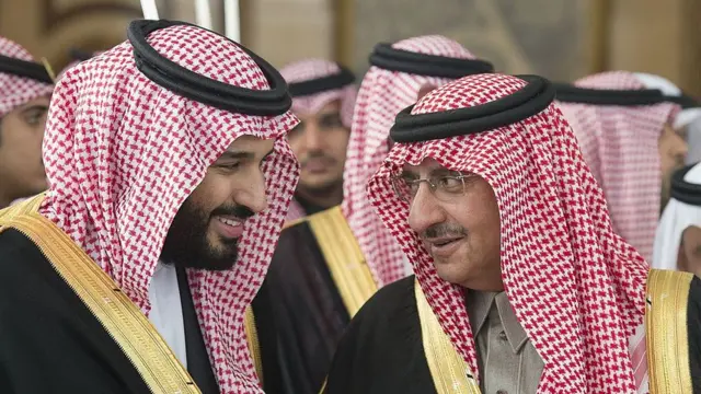 سابق ولی عہد و وزیرِ داخلہ محمد بن نائف اور موجودہ ولی عہد محمد بن سلمان